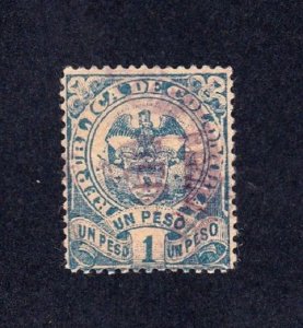 Colombia stamp #157a,  used