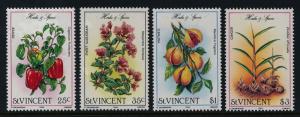 St Vincent 829-32 MNH Herbs & Spices, Flowers