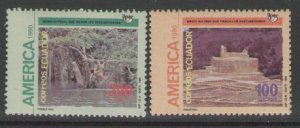 ECUADOR SG2219/20 1990 NATURAL WORLD MNH