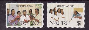 Nauru-Sc#329-30-Unused NH set-Christmas-1986-