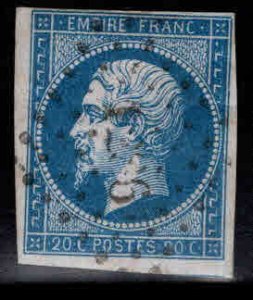 FRANCE Scott 15  Imperforate Napoleon 1854