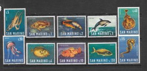 FISH - SAN MARINO #643-52  MNH