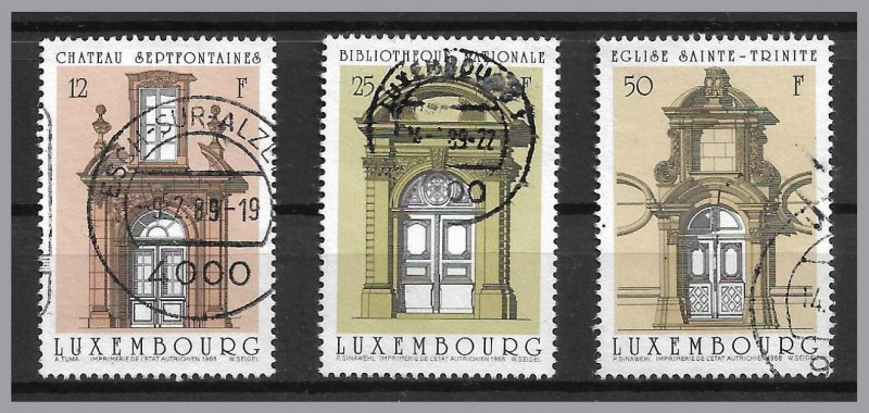 LUXEMBOURG 1988 - Set of 3 - Archtectural Drawings by Wegener - Sc 792-794