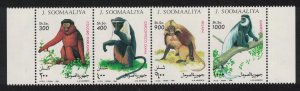 Somalia Monkeys 4v Strip 1994 MNH MI#520-523