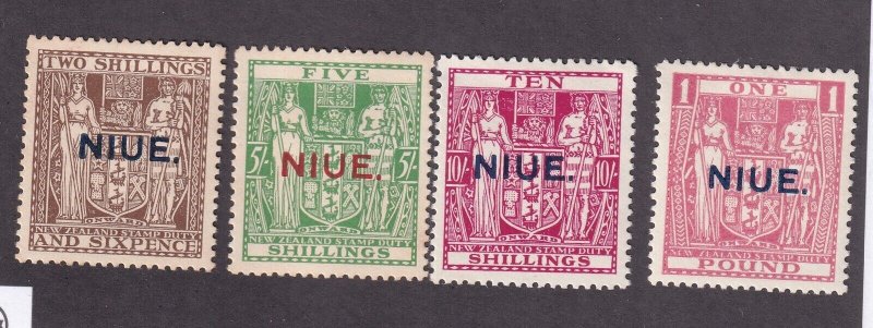 Niue Scott # 49 - 52 VF mint lightly hinged nice colors scv $ 160 ! see pic !