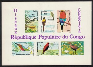 Congo Moorhen Wagtail Sunbird Birds IMPERF De-Luxe RAR 1980 MNH SG#MS767