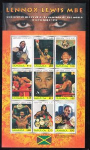 Jamaica  Lennox  Lewis  MBE  Champion  of the World  MNH