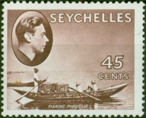 Seychelles 1938 45c Chocolate SG143 Fine MM