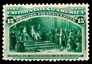 US #238 MINT OG PH CV $150.00