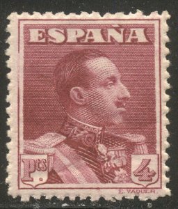 SPAIN #343 Mint NH - 1922 4p Lake, Alfonso