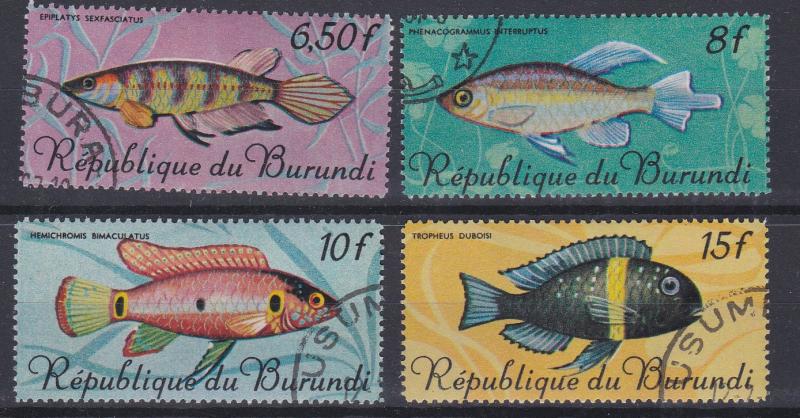 Burundi # 186-201, Fish, Used CTO, 1/2 Cat.