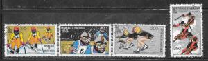 Burkina Faso #533-536  1980 Winter Olympics  (U) CV $2.05