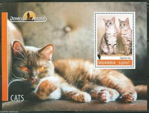 UGANDA 2014 DOMESTIC ANIMALS CATS  SHEET  MINT NH