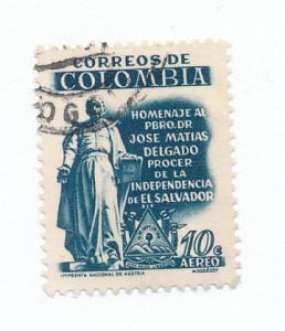 Colombia 1957 Scott C301 used - 10c, José Matias Delgado 