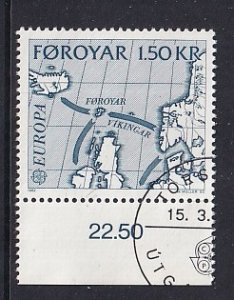 Faroe Islands   #81  used  1982  Europa 1.50k