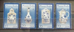 (1936) DDR 1989 : Sc# 2740-2743 MEISSEN ONION-PATTERN PORCELAIN TEA - MNH VF