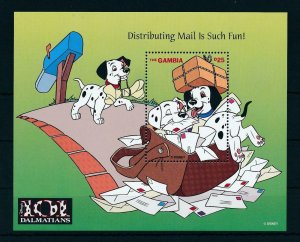 [22406] Gambia 1997 Disney 101 Dalmatians distributing mail MNH