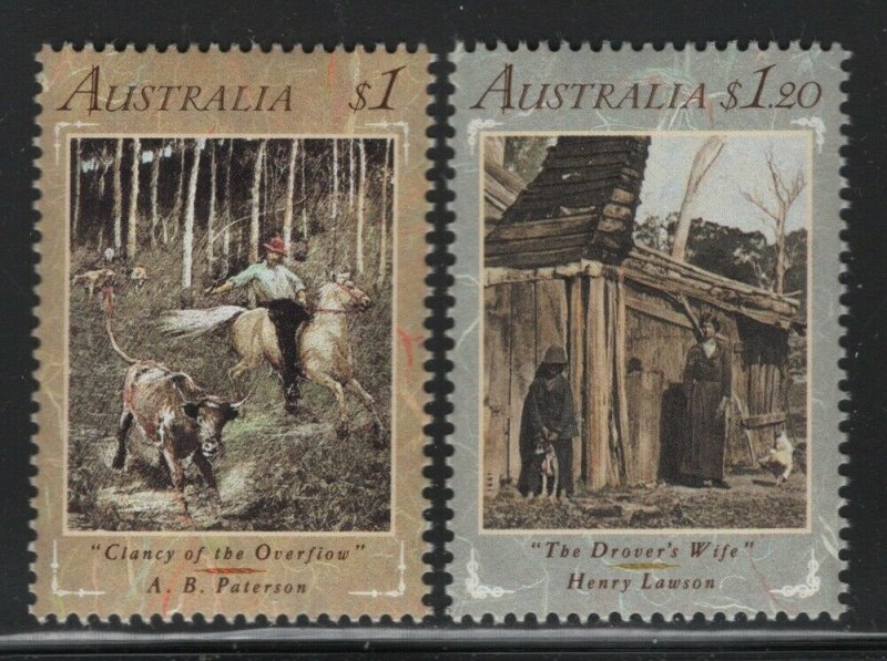  Australia 1991 Australian Literature set Sc# 1227-30 NH