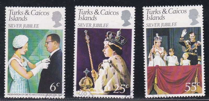 Turks & Caicos Islands, 321-323, Queen Elizabeths Reign Anniv., Used