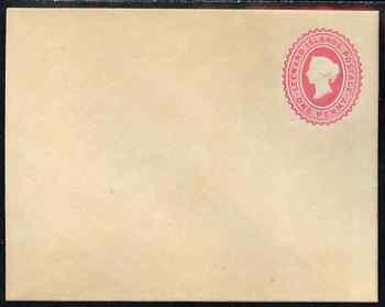 Leeward Islands QV 1d red p/stat envelope unused and fine