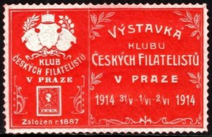 1914 Czechoslovakia Poster Stamp Exhibition of Czech Philatelists Prague (White)