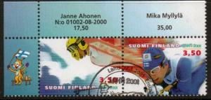 FINLAND SG1617/8 2002 WORLD SKIING CHAMPIONSHIPS FINE USED