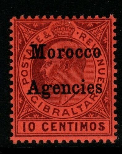 Agencias de Marruecos SG18 1903 10c aburrido Púrpura/Rojo MTD Menta 