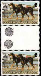 Solomon Islands - Scott #769 Mint Gutter Pair (Dogs)