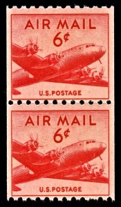US C41 MNH VF 6 Cent DC-4 Skymaster Pair
