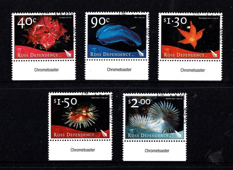 Ross Dependency 2003 Marine Life  Marginal Set of 5 Used