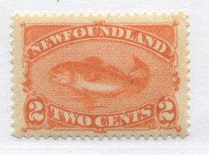 Newfoundland QV 1887 2 cents orange mint NH