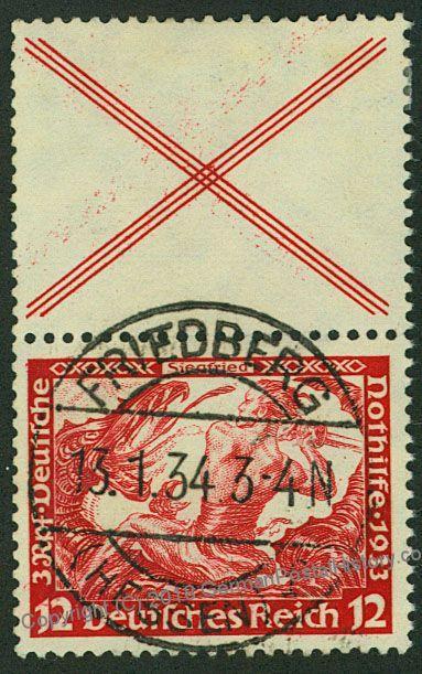 Germany 1933 Wagner Opera Mi S114 Se-Tenant Zusammendruck Strip 53148