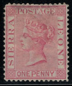 Sierra Leone #12*  CV $60.00  no gum, thin at top