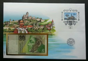 Slovakia City Town 1998 FDC (banknote cover) *Rare