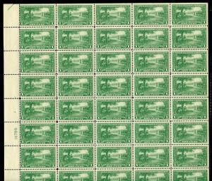 UNITED STATES SCOTT#617/19  LEXINGTON CONCORD   SHEETS OF 50 UNFOLDED MINT NH