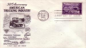 US FDC Sc.# 1025 American Trucking, Fleetwood L796