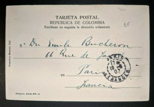 1907 Quinta de Santa Rita Cali Columbia to Paris Real Picture Postcard Cover