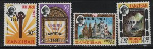 ZANZIBAR  301a-304b   MINT HINGED  SET