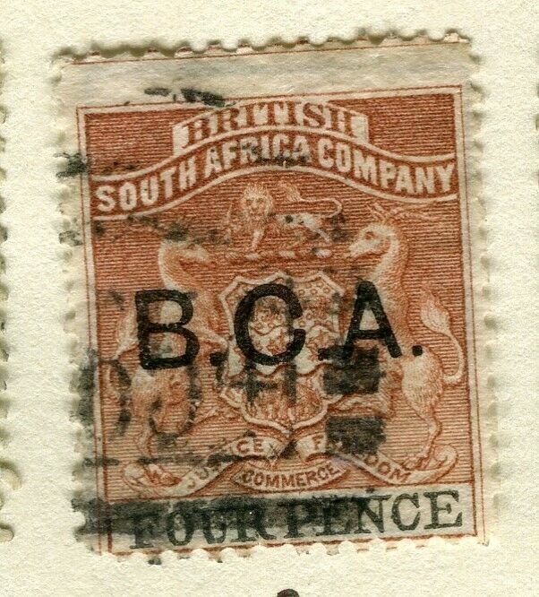 NYASALAND; 1891 early classic B.C.A. Company Optd. issue fine used 4d. value