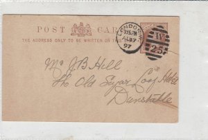 England 1897 London Cancel W25Mark Apollinaris Co. Credit Note Stamp Card  34855