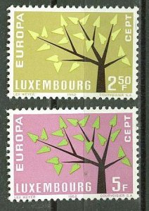 Luxembourg # 386-87  Europa - tree   (2)  Mint NH