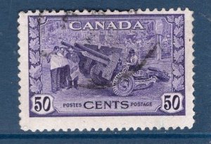 Canada   #261  used  1942   munitions factory  50c