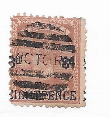 Victoria #129 Ink - Stamp - CAT VALUE $32.50