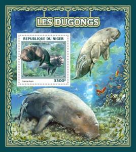 NIGER - 2016 - Dugongs - Perf Souv Sheet - MNH