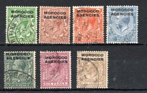 Morocco Agencies 1925-36 GB opt set SG 55-61 FU CDS 