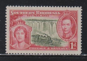 Southern Rhodesia, 1d Queen Elizabeth, George VI (SC# 38) MNH