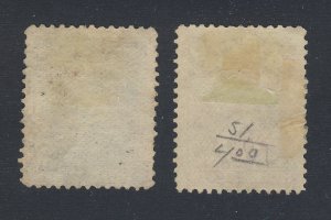 2x Newfoundland Used Stamps; # 49-3c F & #51-3c F/VF  Guide Value = $20.00