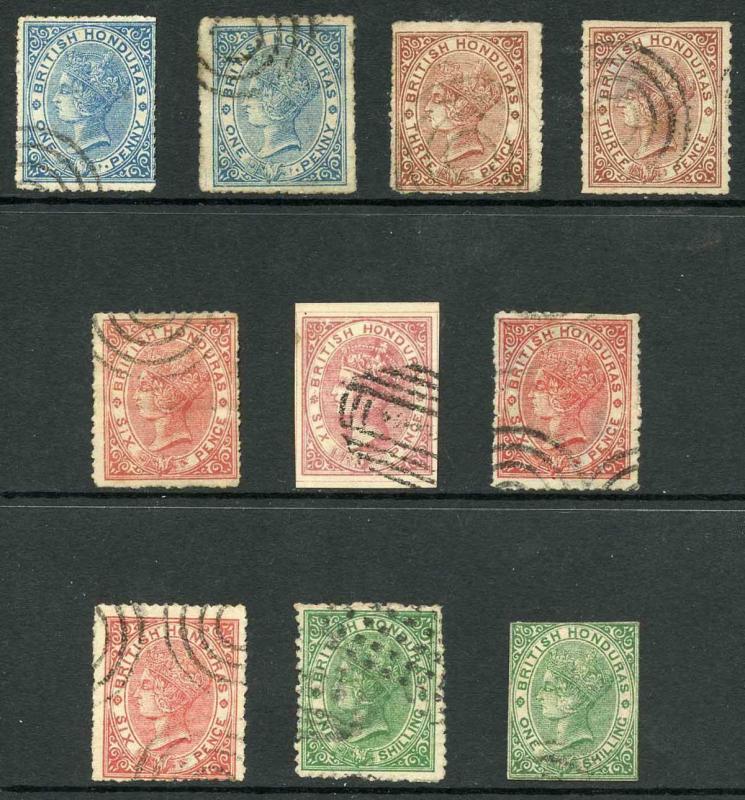 British Honduras Selection of TEN Forgeries