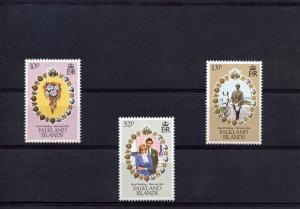 Falkland Islands Charles & Diana '81 set (3)MNH SC # 324-6 