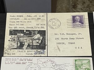 Canal Zone QSL post cards